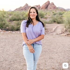 NWOT Lavender V-Neck T-Shirt with Pocket